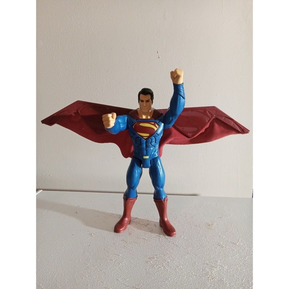 Vintage Superman Action Figure Arms And Wings Expand &Light Up Chest 12" Tall - Picture 3 of 4